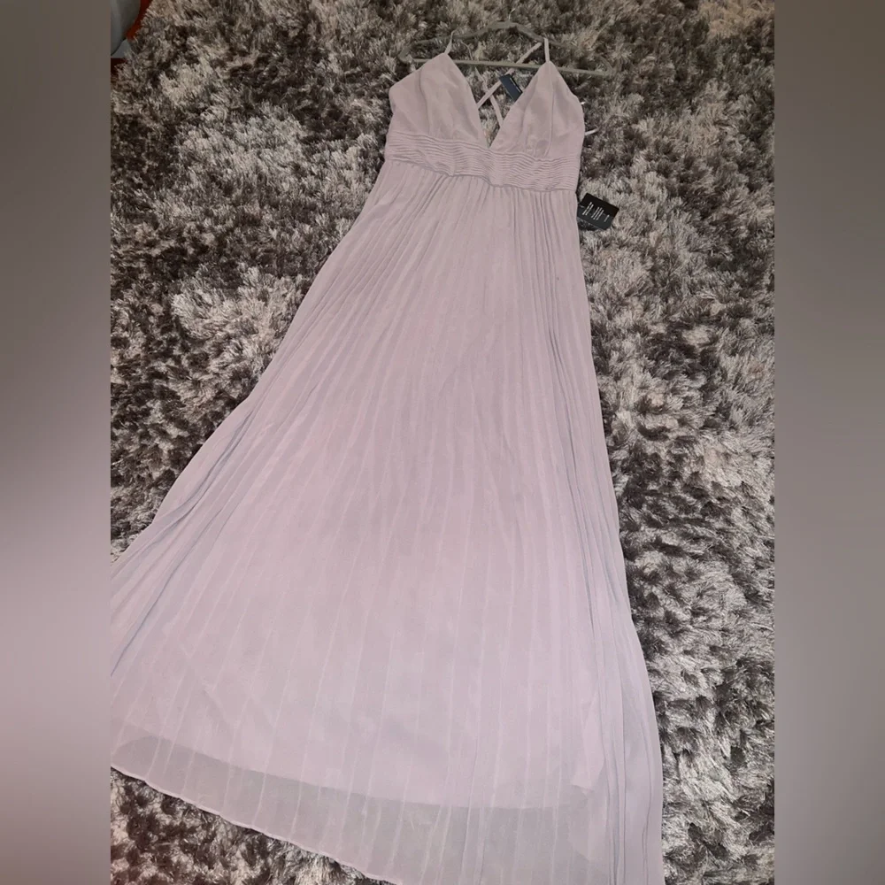 Lulu's Soft Gray Maxi Dress - Picture 1 of 9